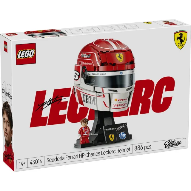 【LEGO 樂高】極速賽車系列 77242 法拉利SF-24 F1賽車 & Editions 43014 Leclerc 頭盔