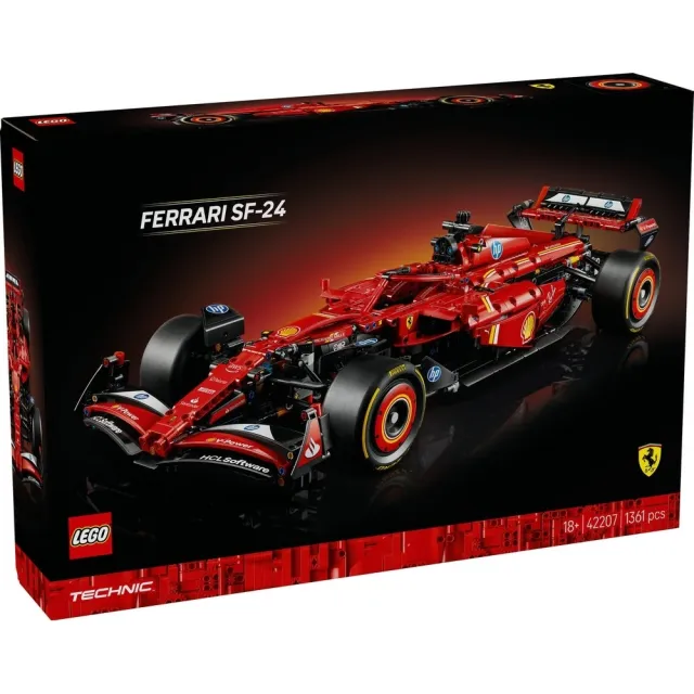 【LEGO 樂高】科技系列 42207 法拉利SF-24 F1賽車 & Editions 43022 Hamilton 頭盔