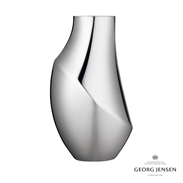 【Georg Jensen 喬治傑生】FLORA 花瓶 中 (鏡面拋光不鏽鋼)