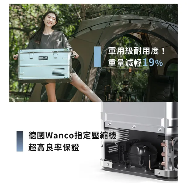 【Barrack 09】AMMOCHILL 雙槽雙溫控車載行動冰箱 銀色 黑色 35L(保冰箱 冰桶 露營 逐露天下)