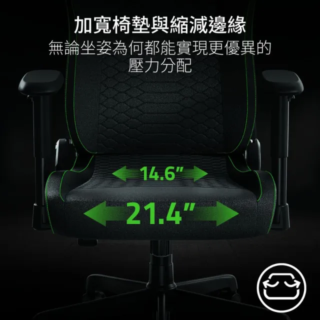 【Razer 雷蛇】ISKUR V2 X 人體工學 電競椅/電腦椅/椅子(黑綠/需自行組裝)