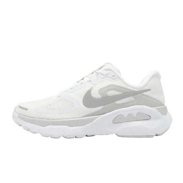 【NIKE 耐吉】慢跑鞋 Wmns Structure Plus 女鞋 白 銀 緩震 支撐 HQ3049-100