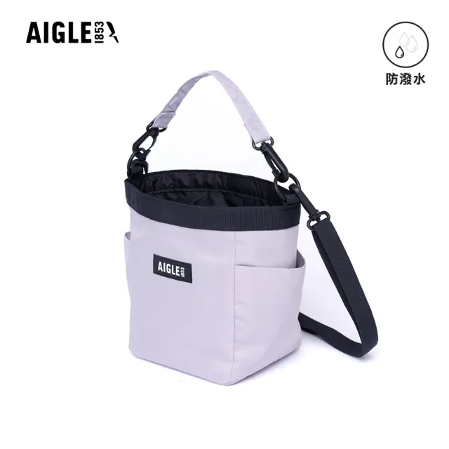 【AIGLE】3L 防潑小側背束口包｜AG-5P513A117 灰綠(防水包 斜背包 防潑水斜背包 水桶包)