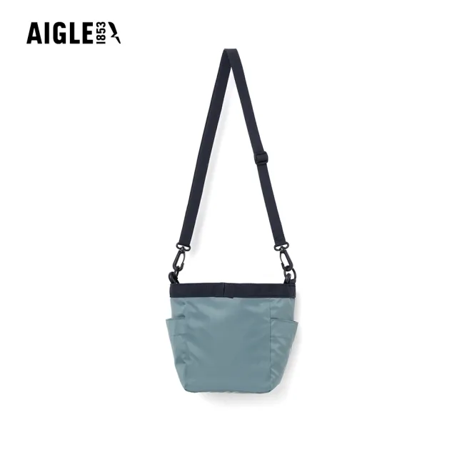 【AIGLE】3L 防潑小側背束口包｜AG-5P513A117 灰綠(防水包 斜背包 防潑水斜背包 水桶包)