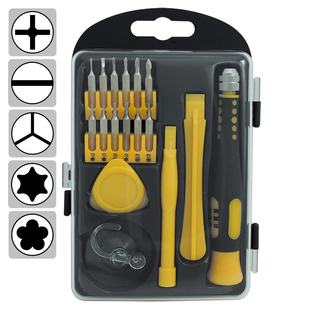 【Octopus章魚牌】手機維修工具17件組(可拆卸iphone及Macbook專用螺絲)