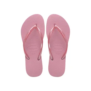 【havaianas 哈瓦仕】拖鞋 女鞋 夾腳拖 細帶 素色 Slim 野玫瑰粉 4000030-1105W (哈瓦士)
