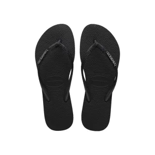 【havaianas 哈瓦仕】拖鞋 女鞋 夾腳拖 閃亮 Slim Glitter II 黑色 4146975-1069W (哈瓦士)