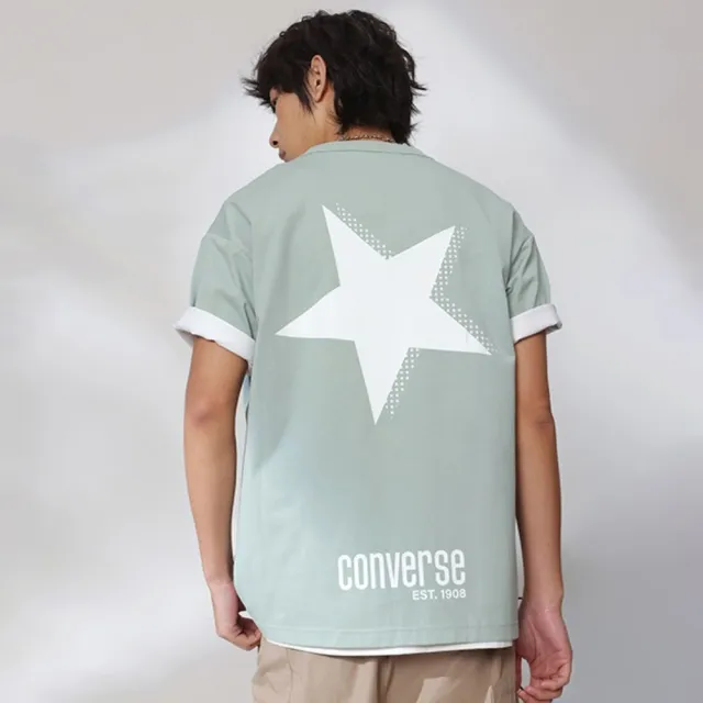 【CONVERSE】短袖上衣 男 SORONA STAR ICON TEE THYME AGAIN 薄荷 MCJ785-FC2