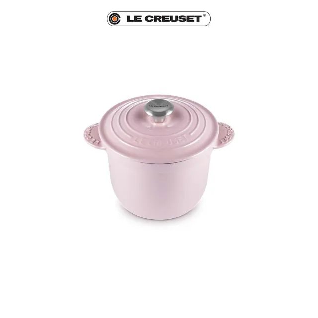 【Le Creuset】萬用窈窕琺瑯鑄鐵鍋18(雪紡粉)