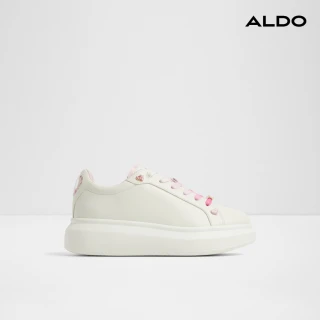 【ALDO】CLAUDIE-甜美串珠綁帶厚底休閒鞋-女鞋(白色)