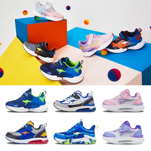 【KangaROOS】超輕量慢跑鞋 童鞋 中大童 運動鞋 魔鬼氈 TRITIUM/K-RIDER 2多款任選
