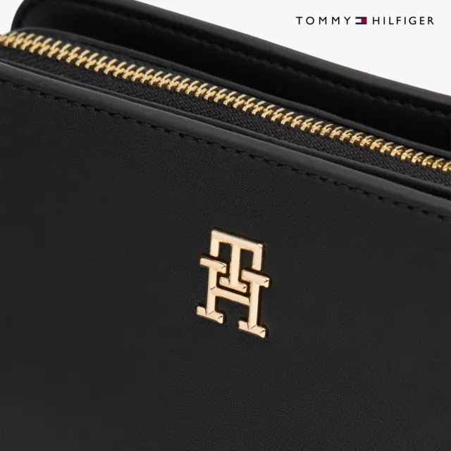 【TOMMY HILFIGER】官方旗艦館標誌飾帶相機包_黑色