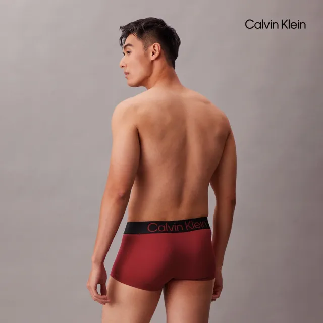 【CALVIN KLEIN】官方旗艦館CK 3 件套組對比標誌低腰平口內褲_紅色