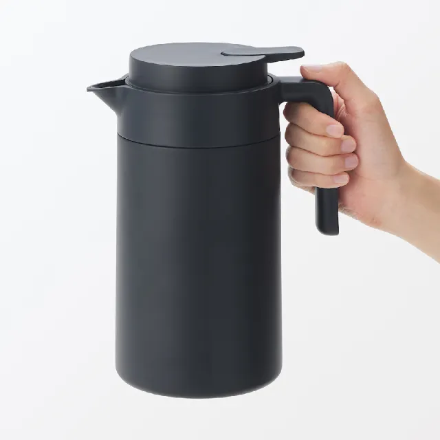 無印良品 MUJI 無印良品】方便清洗保溫保冷壺/1.3L(黑/灰米) - momo購物網- 好評