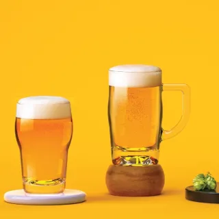 【Ocean】啤酒馬克杯 365ml 6入組 Belly系列(啤酒杯 把手啤酒杯 馬克杯 玻璃馬克杯)