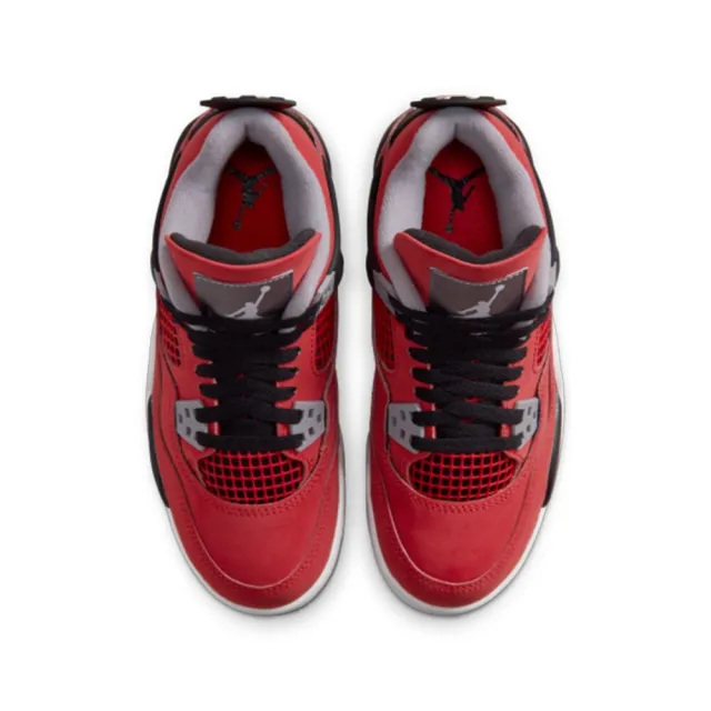 【NIKE 耐吉】Air Jordan 4 Retro 2026 紅黑 GS 街頭 麂皮 緩震 休閒鞋 運動鞋 大童鞋 FQ8213-600
