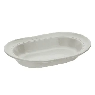 【STAUB】橢圓形陶瓷盤餐盤深盤25cm-松露白(德國雙人牌集團官方直營)