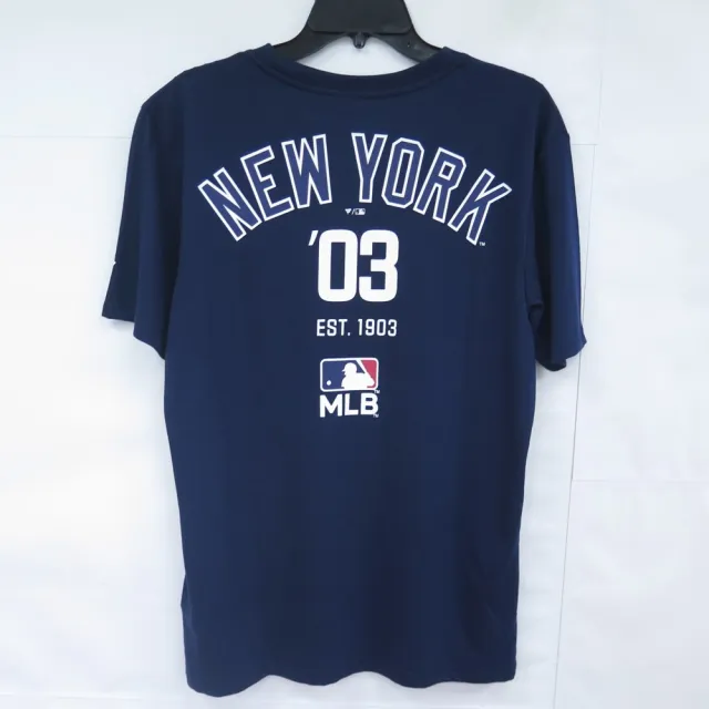 【FANATICS】MLB短袖上衣 T恤 紐約洋基隊 刺繡Logo (MLBTS526113NV1海軍藍)