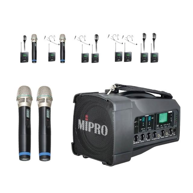 【MIPRO】MA-100D 雙頻道迷你型無線喊話器UHF(ACT-32H 配件六擇一)