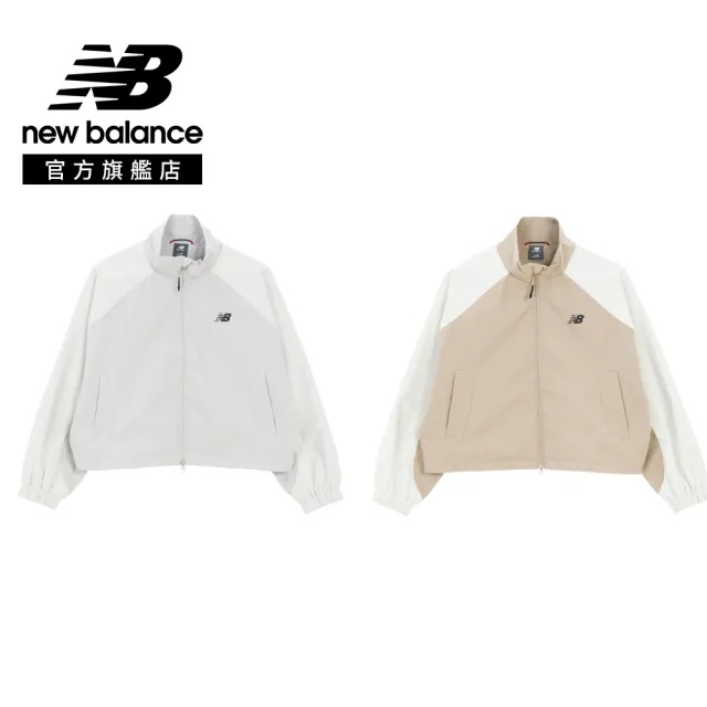 【NEW BALANCE】NB 撞色風衣外套_女性_卡其/灰色_WJ61B2PYGYM_WJ61B2PYSOT(亞版 版型正常)