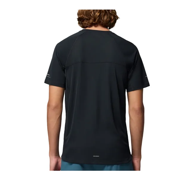 【Columbia 哥倫比亞】男款-防曬UPF40快排短袖上衣-Stealth Spring™ SS Tee-黑色(UAE19500BK/KS)