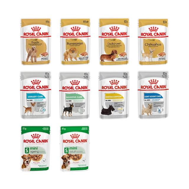 【ROYAL 法國皇家】犬專用濕糧餐包85gx12包/盒(歐洲進口 主食 餐包 狗濕糧 幼犬 成犬 熟齡犬 全齡適用)