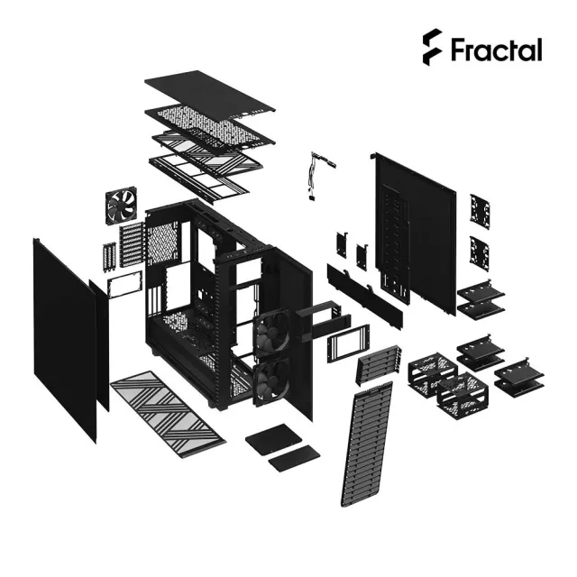 【Fractal Design】Define 7 XL 靜音Solid版 EATX機殼(靜音優化結構 原廠2年保固)
