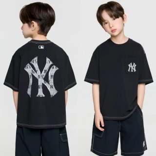 【MLB】童裝 背後大Logo 短袖T恤 Monogram系列 紐約洋基隊 (7ATSM1863-50BKS)