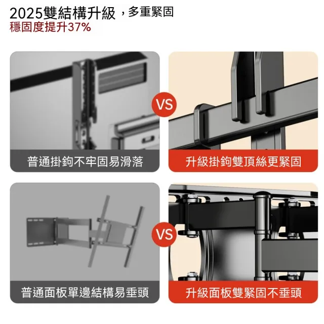 巨匠-電視支架 電視機伸縮掛架 32-65寸電視支架 旋轉折疊掛架 壁掛支架（加強六臂伸縮電視支架）