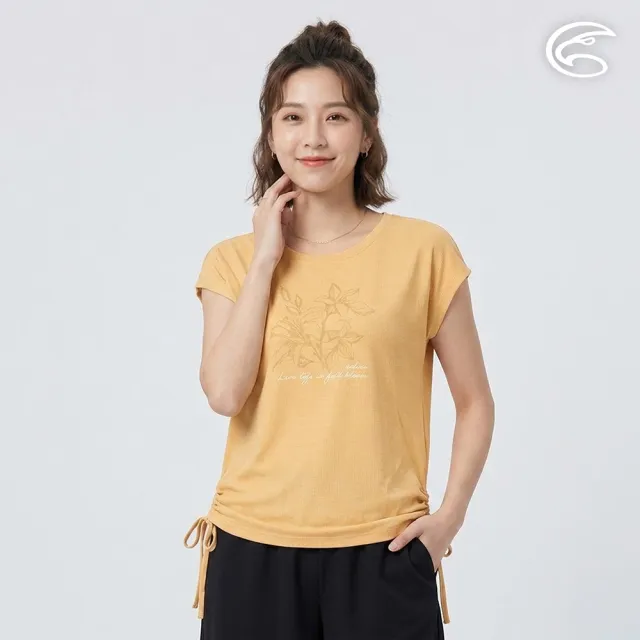 【ADISI】女輕量散熱超透氣抑菌消臭抽皺排汗衣 AL2611020 鎘橙 S-XL|吸濕排汗 快乾 防臭 輕量 T恤