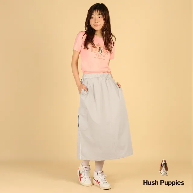 【Hush Puppies】女裝 T恤 經典美式復古刺繡狗T恤 (淺粉紅 / 63211204)