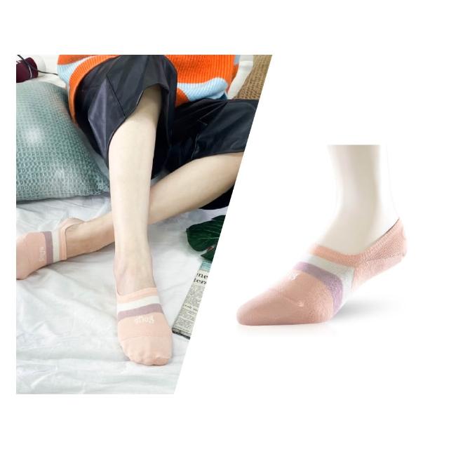 【sNug 給足呵護】隱形除臭船襪-粉橘(後腳跟止滑軟膠/不脫落/隱形船襪/多段尺寸/10秒除臭襪/夏季薄款)