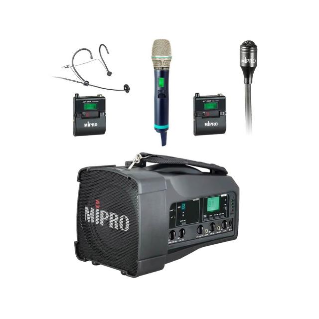 【MIPRO】MA-100 單頻道迷你型無線喊話器5.8G(ACT-580H 配件三擇一)