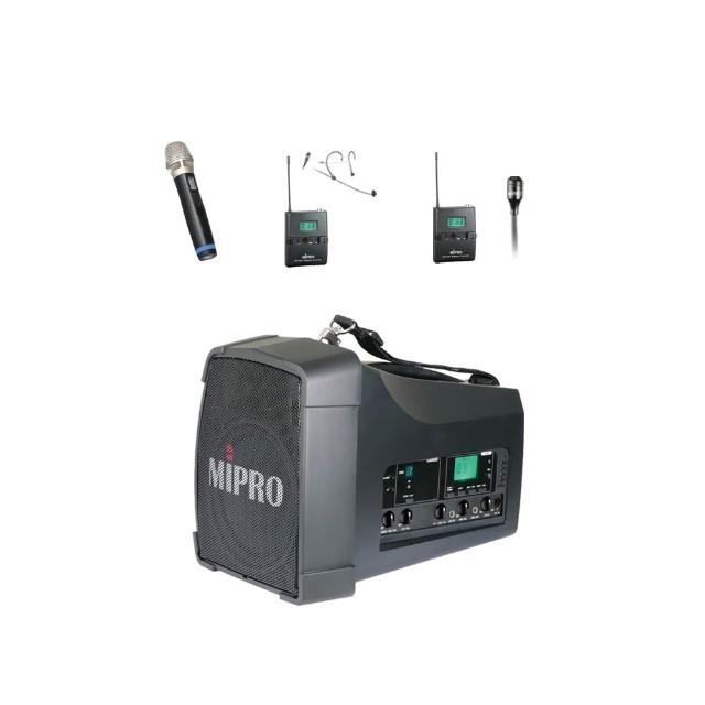 【MIPRO】MA-200 單頻道旗艦型無線喊話器UHF (ACT-32H 配件三擇一)