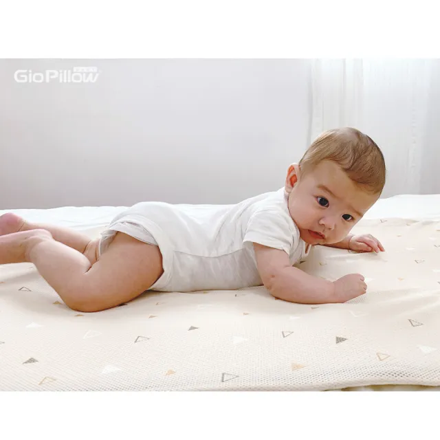【GIO Pillow】中床 60×120cm 智慧二合一有機棉透氣嬰兒床墊 M號(透氣床墊 可水洗床墊 嬰兒床墊 彌月禮)