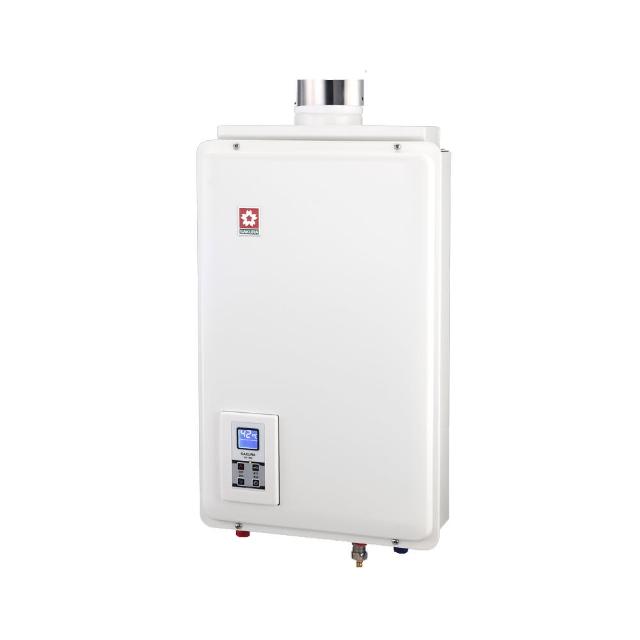 【SAKURA 櫻花】屋內型強制排氣數位平衡熱水器SH-1680 16L(原廠安裝)