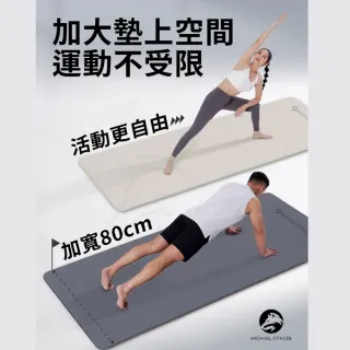【Michael Fitness 麥克健身】折疊瑜珈墊 183x80x0.8cm TPE摺疊瑜珈墊 瑜珈墊 防滑健身墊 摺疊好收納