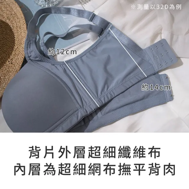 【玉如阿姨】3件組 水壩內衣★0789 燕麥杏+煙灰藍+木褐棕 (B.C.D.E罩 無鋼圈 無痕 V溝 透氣 台灣製)