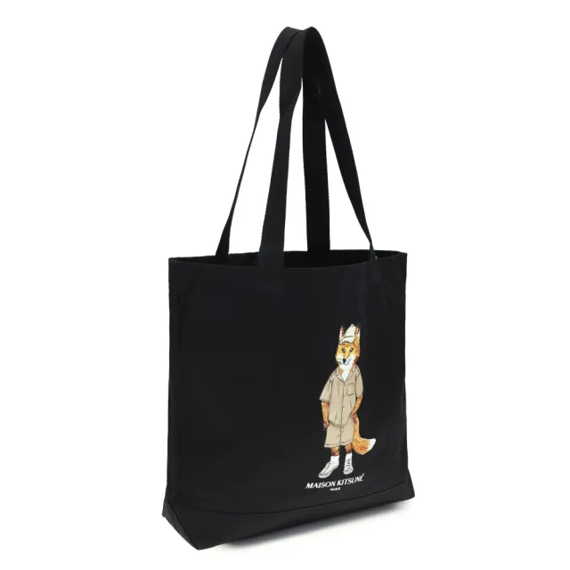 【Maison Kitsune】Dressed Fox Tote 帆布包 托特包 黑色