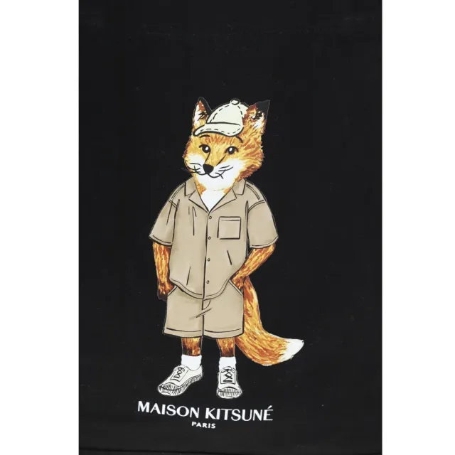 【Maison Kitsune】Dressed Fox Tote 帆布包 托特包 黑色