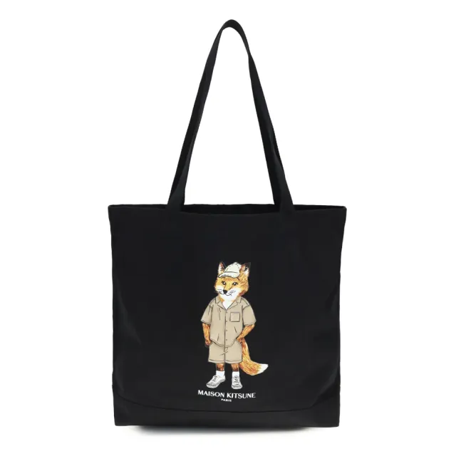 【Maison Kitsune】Dressed Fox Tote 帆布包 托特包 黑色