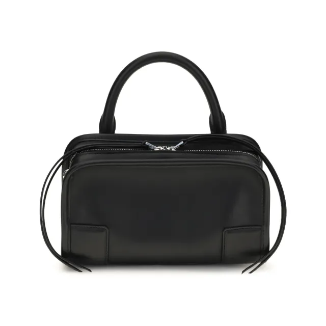 【LOEWE 羅威】Mini Amazona 180 迷你 柔軟小牛皮 手提包 斜背包 黑色