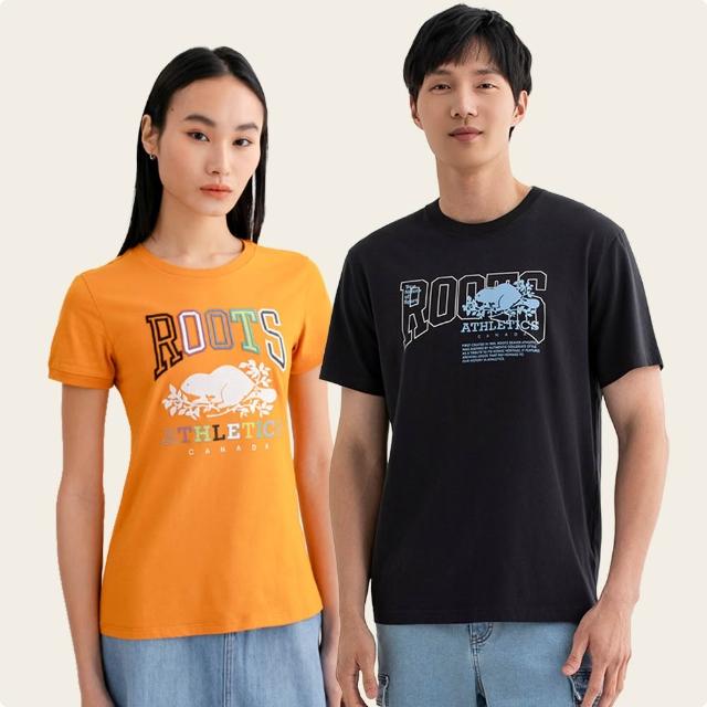 【Roots】男女款-精選Roots 經典LOGO海狸圖案短袖T恤(多款可選)