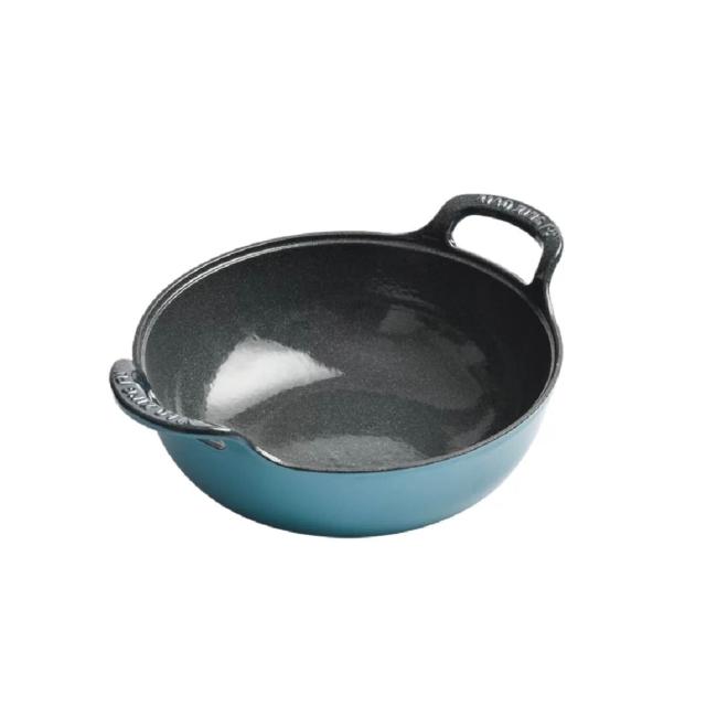 【HONDONI】日式琺瑯鑄鐵鍋 沉靜深情藍贈日式防燙三角帽(25cm)品牌周年慶