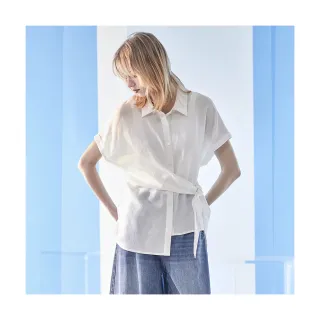 【Diffa】連袖開襟綁帶上衣-女