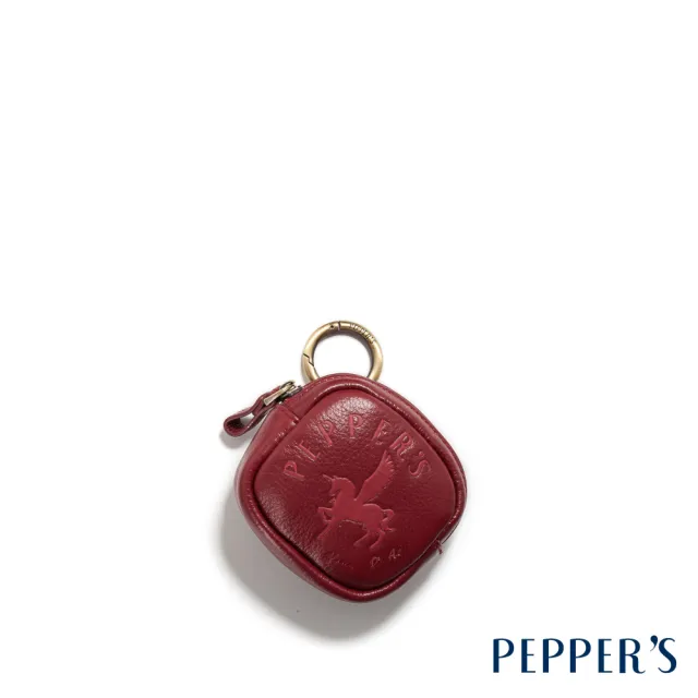 【PEPPER’S】雙11 真皮 PEGASUS 牛皮幾何萬用小包 - 暗紅色/摩卡棕/月光灰(耳機包零錢)