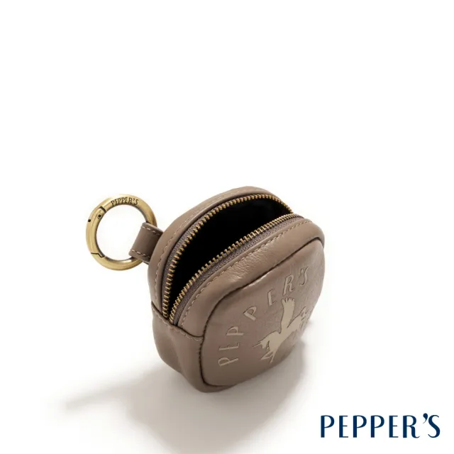 【PEPPER’S】雙11 真皮 PEGASUS 牛皮幾何萬用小包 - 暗紅色/摩卡棕/月光灰(耳機包零錢)