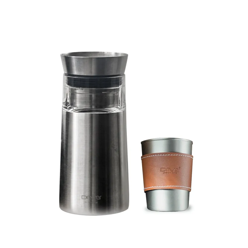 【Driver】鋼丹泡茶壺個人隨身組(泡茶壺 茶具 茶器 茶杯 不鏽鋼茶壺 不鏽鋼杯 茶壺茶杯組 送禮推薦)