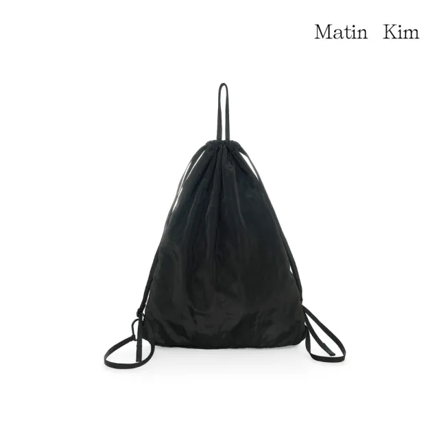 【MATIN KIM】官方旗艦 可收納輕量束口袋(黑色)