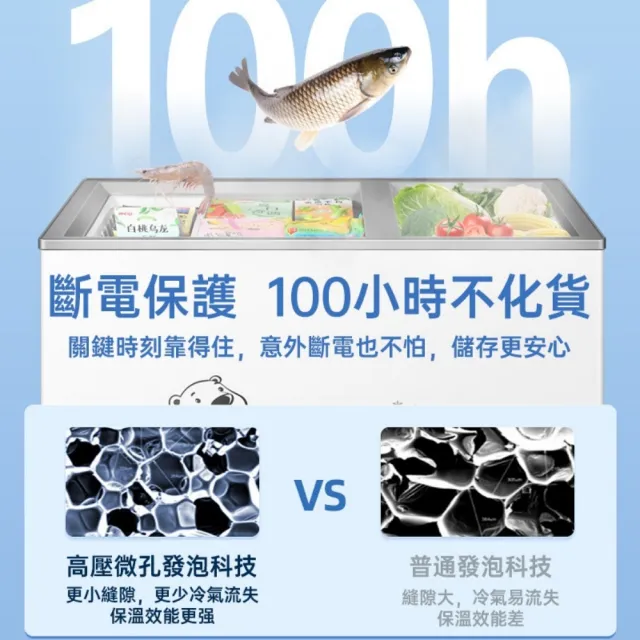 Lexiang樂享 110V冷凍櫃 BC-58L 臥式冰櫃 冷凍冷藏櫃 小型家用大容量冰箱 商用急凍櫃 一年保固